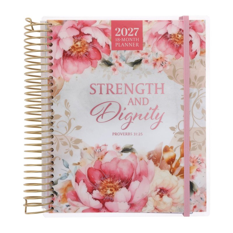 2027 18-Month Planner for Women: Strength and Dignity (Wirebound), Christian journal & diary from Blessed Apparel SA