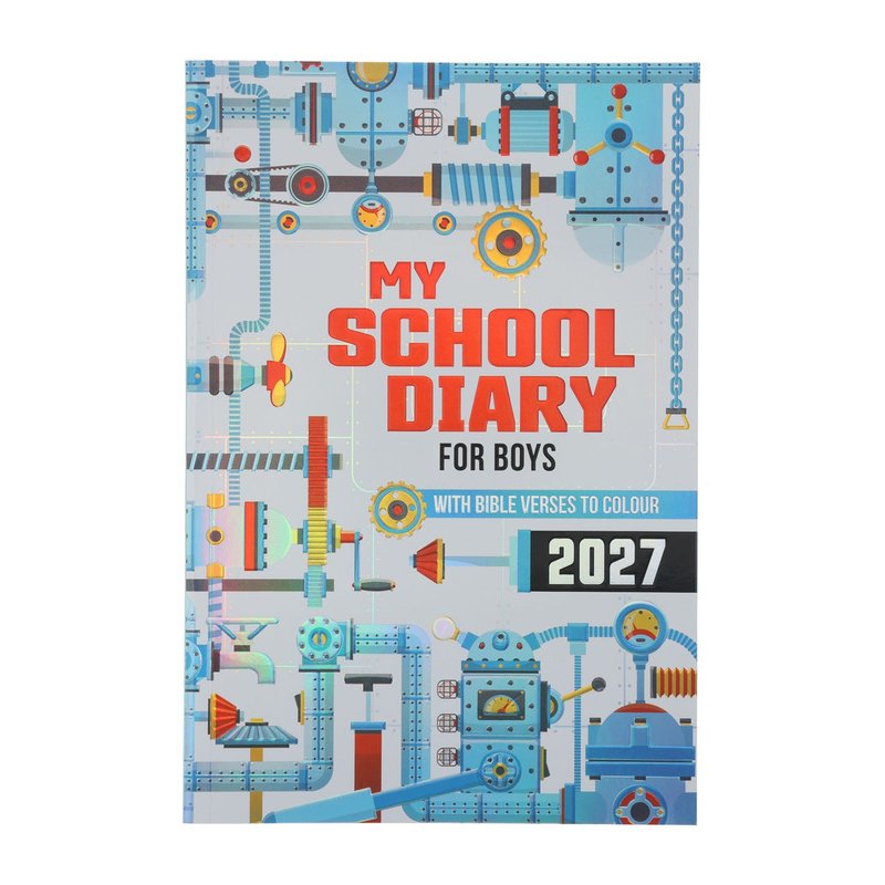 2027 School Diary for Boys with Bible Verses to Colour, Christian journal & diary from Blessed Apparel SA