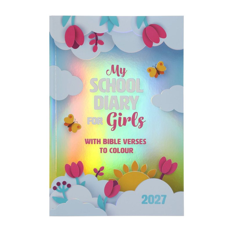 2027 School Diary for Girls with Bible Verses to Colour, Christian journal & diary from Blessed Apparel SA