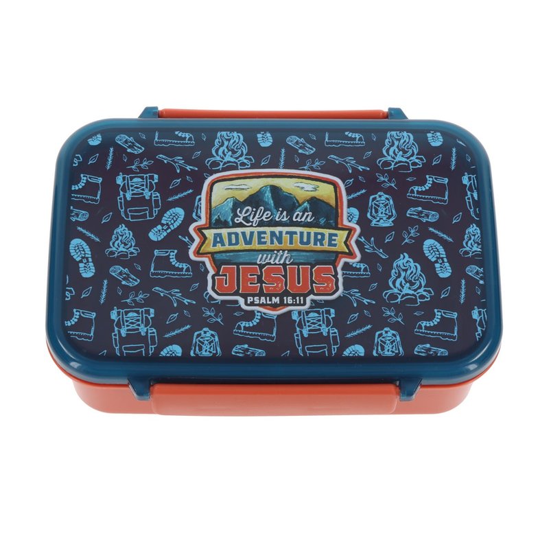 Life Is an Adventure with Jesus Lunch Box, 700ml, Christian kids gift from Blessed Apparel SA