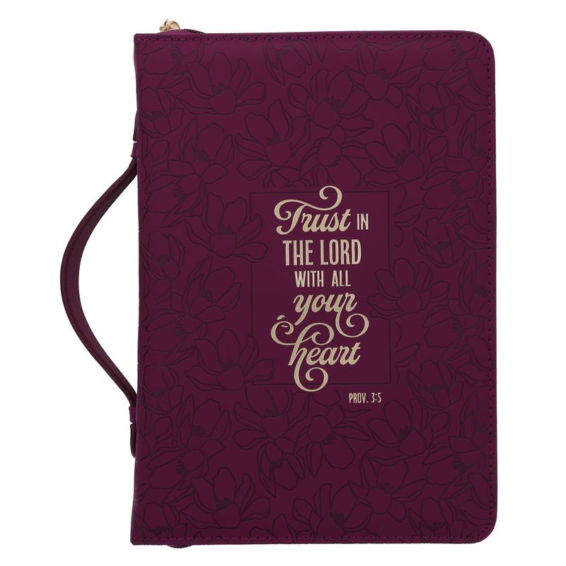 Trust in the Lord Faux Leather Bible Bag, Burgundy (Proverbs 3:5), Christian books & Bibles from Blessed Apparel SA