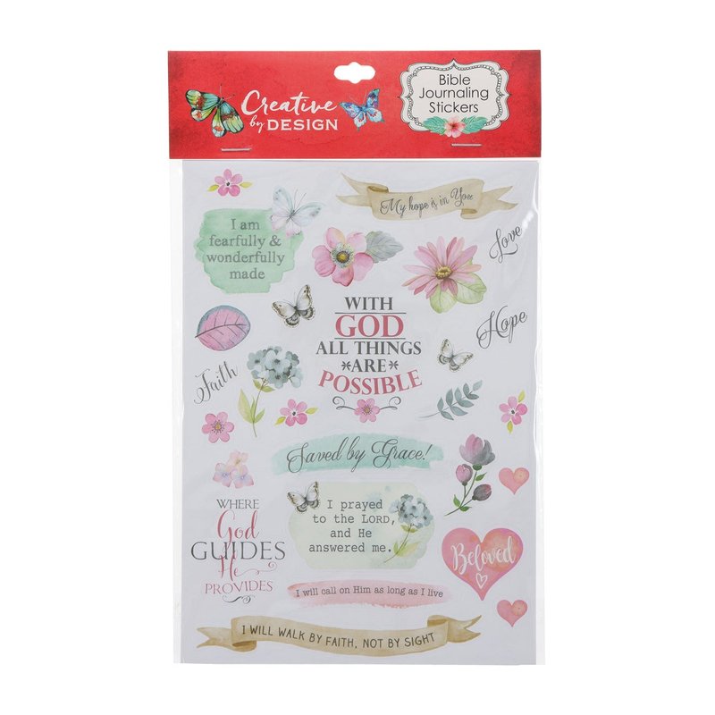 Bible Journaling Stickers, Set of 3 Sheets, Christian journal & diary from Blessed Apparel SA
