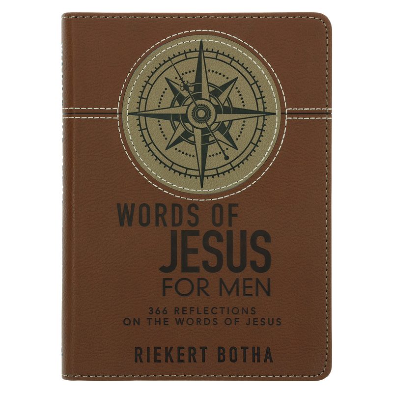 Words of Jesus for Men: 366 Reflections (Faux Leather), Christian books & Bibles from Blessed Apparel SA